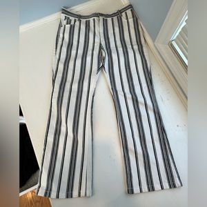 Flare Striped Denim Pants